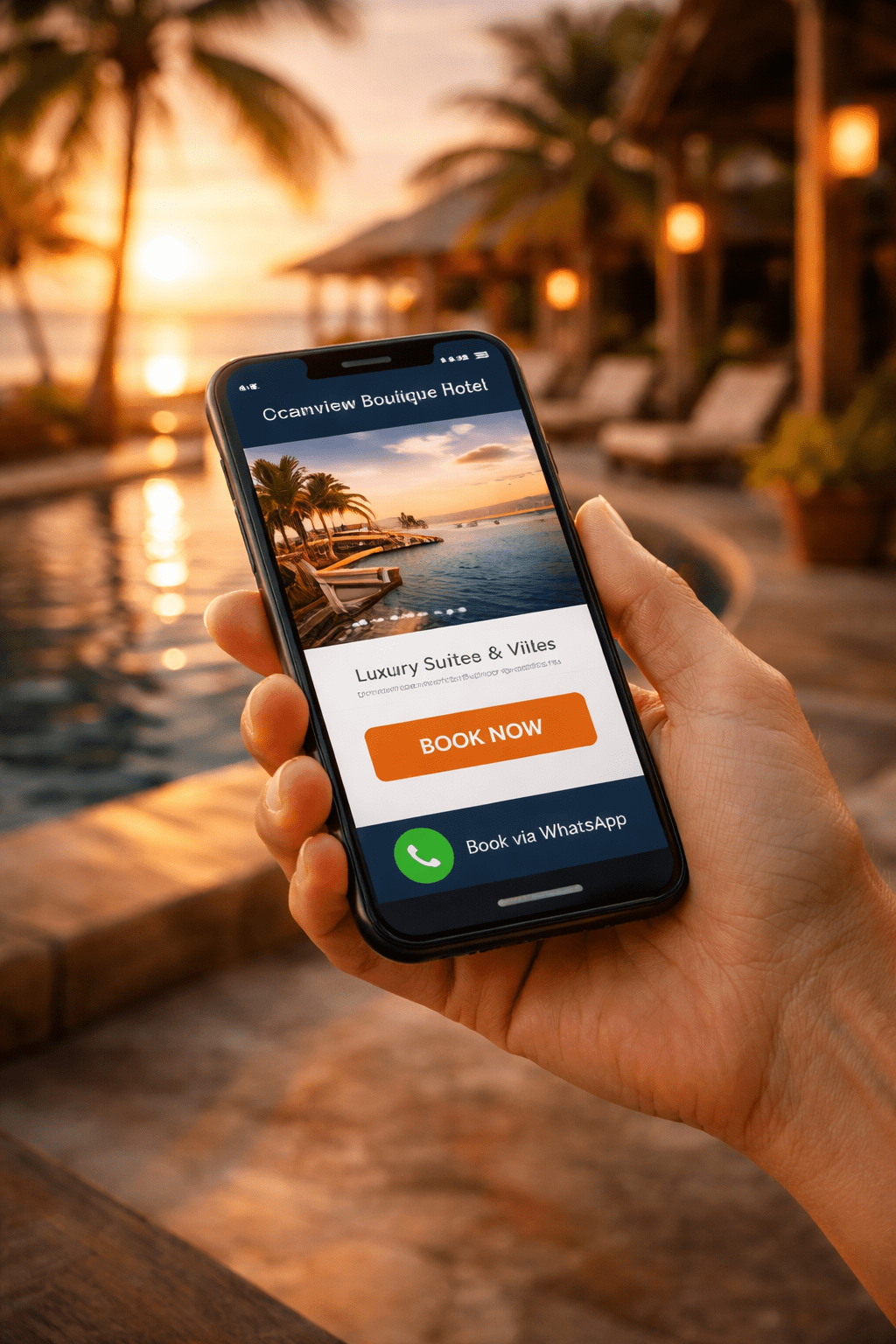 Sitio web móvil optimizado para reservas